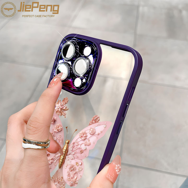jiepeng-สำหรับ-iphone-11-iphone-11-pro-max-zy178นางฟ้าดอกไม้สีชมพูผีเสื้อแฟชั่นเคสโทรศัพท์
