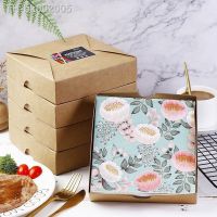 ⊕ 50Pcs/Bag Floral Printed Dinner Party Napkins Paper 3-ply Disposable Paper for Wedding Cocktail Decoupage Decor Table Supplies