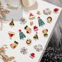 POXIA ชิ้นส่วนเล็บการตกแต่งเล็บกวางเกล็ดหิมะวัสดุ DIY ออกแบบเล็บ Rhinestones 2023จี้เล็บ Christmast เล็บเสน่ห์เล็บเครื่องประดับ