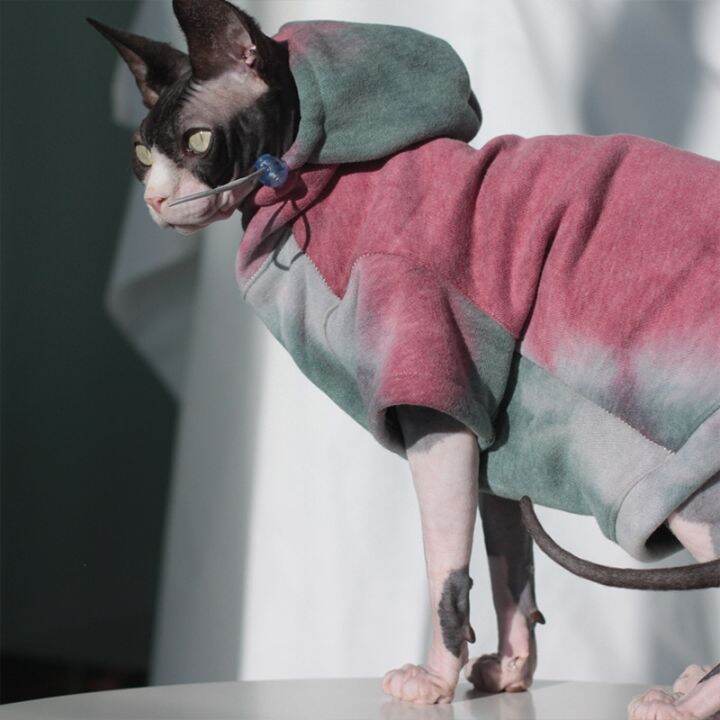 sphynx-เสื้อสเวตเตอร์ไม่มีขนสำหรับมาใหม่ล่าสุดเสื้อฮู้ดแมวสำหรับสุนัขและแมวทำจากผ้าฝ้ายสฟิงซ์มีขนแฟชั่นเสื้อฤดูใบไม้ร่วงฤดูหนาวหรูหรา