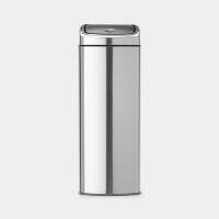 Brabantia ถังขยะ สแตนเลสแบบกด บราบันเทีย รุ่นทรงสี่เหลี่ยม ความจุ 25 ลิตร Touch Bin, 25 L Rectangular Matt Steel Fingerprint Proof(FPP)