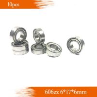 ☋☌❄ 10 sztuk/partia 606ZZ 606 ZZ 6x17x6mm mini piłka łożyska miniaturowe łożyska 606-2Z