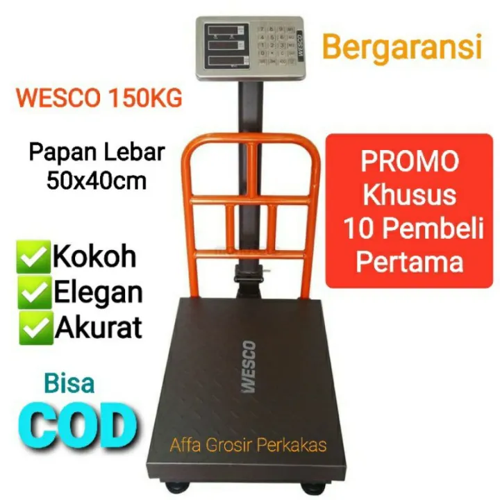Wesco Timbangan 150kg Timbangan Lan Digital Timbangan Elektrik Berdiri ...