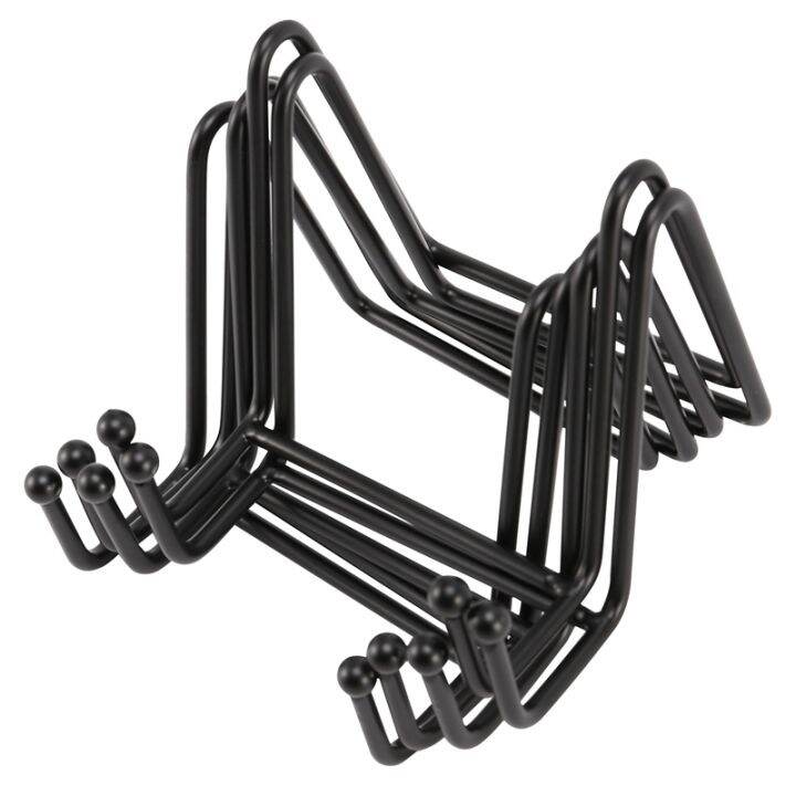 5 Pack Metal Display Stands Black Iron Easel for Plate Stand Plate