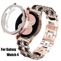 สายนาฬิกาข้อมือ PC กระจกนิรภัย ประดับเพชร วิบวับ สําหรับ Samsung Galaxy Watch 5 5pro Galaxy Watch 4 40 มม. 44 มม. 42 มม. 46 มม. 【QYUE】