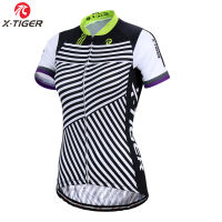 X-Tiger ผู้หญิงเสื้อเจอร์ซีย์นักปั่น100% โพลีเอสเตอร์ Breathable จักรยานเสื้อผ้าฤดูร้อนเสื้อผ้าขี่จักรยานชุดสำหรับขี่จักรยาน