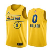 Top-quality 2021 All Star Basketball Jersey Mens Portland Trail Blazers 0 Damian Lillard Hot Pressing Jerseys