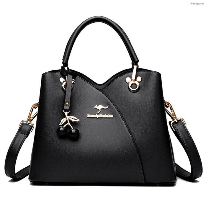handbag-branded-กระเป๋าสตรี-2022-ใหม่แฟชั่นฤดูใบไม้ร่วงกระเป๋าสุภาพสตรีกระเป๋าถือหนังนิ่มกระเป๋าแมสเซนเจอร์แม่วัยกลางคน