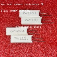 5PCS 7W Vertical cement resistance 0.1 68K ohm 5 0.1R 0.5R 1R 10RJ 75R 100R 150R 470R 500R 10K 15K 33K 47K Ceramic resistor