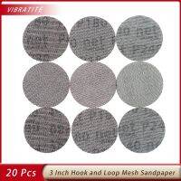 20Pcs 3 Inch Mesh Sandpaper Mrika Hook Loop Sanding Disc Dust Free Sharp Grinding 75mm For Drywall Wood