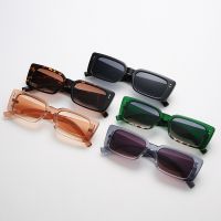 Rectangle Sunglasses for Women Black 90s Retro Shades Trendy Y2K Aesthetic Sun Glasses Vintage Small Frame Sunglasses