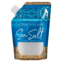 SaltWorks Pacific Blue Kosher Flake Sea Salt, Artisan Pour Spout Pouch, 8 Ounce