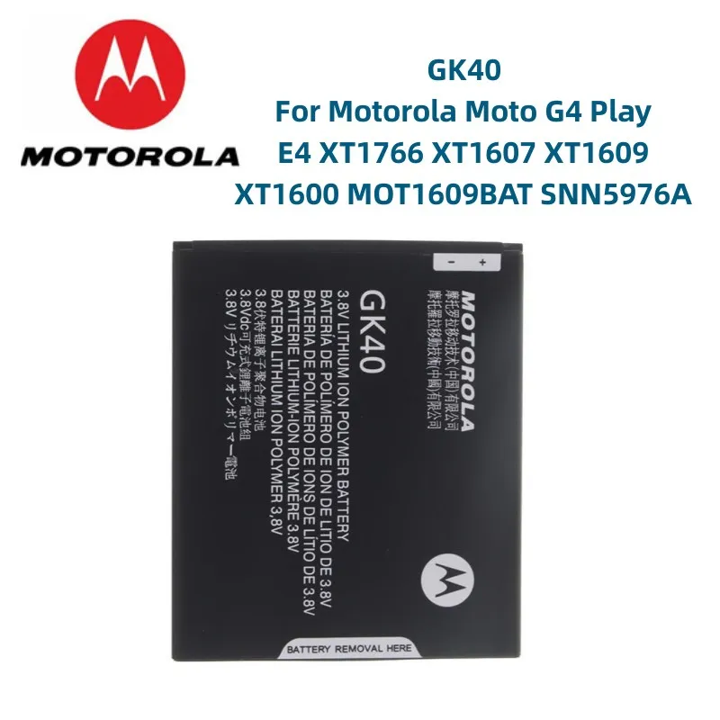 ORIGINAL GK40 BATTERY FOR MOTOROLA MOTO G4 PLAY XT1607 XT1609 WITH 2800mAh  