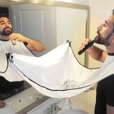 Man Beard Shaving Apron Adult Care Clean Hair Face Shaved Apron With Suction Cup New Household Bathroom Hairdresser Gifts Apron Aprons