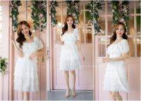 DR66-1 lalivia White Layer Dress (ขาว )