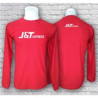 COD  ✿เสื้อยืดแขนยาว JT Express สกรีนหน้า-หลังราคาถูก ผ้าคอตตอน 100 ราคาถูก♙