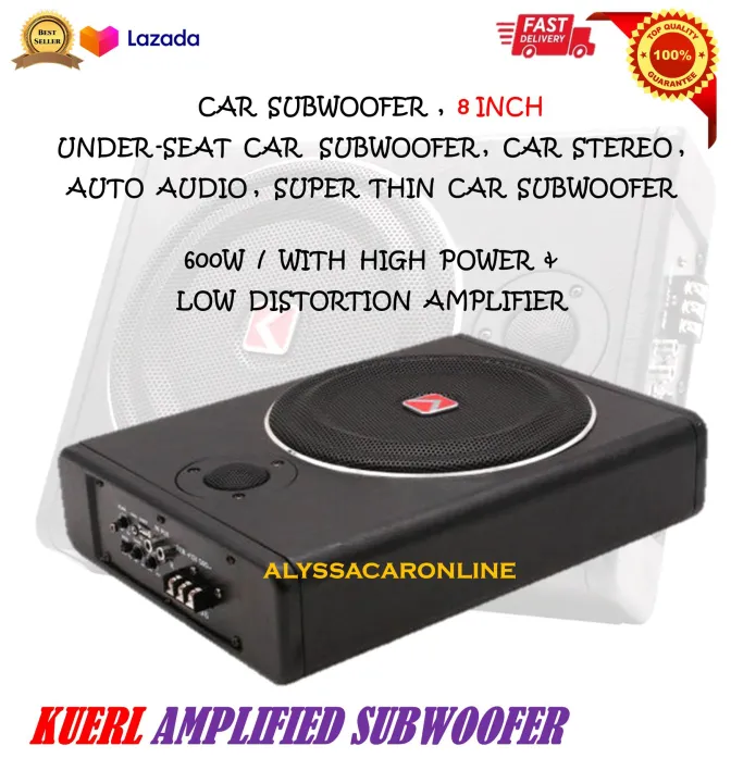 KUERL / cool and le 8 inch car ultrathin subwoofer car audio 600w