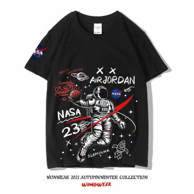 เสื้อยืดแขนสั้น พิมพ์ลายนักบินอวกาศ Nasa สวยหรู เข้ากับทุกการแต่งกาย แฟชั่นฤดูร้อน สําหรับนักเรียนชาย และหญิง 2022