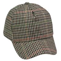 Vintage Style Tweed Mens Cap Old School Baseball Cap Fathers Plaid Hats Dark Grey Adjustable