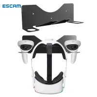 ESCAM JYS JYS-OC001 Wall Mounted Hook Stand VR Headset Controller Holder Storage Rack for Oculus Quest 2/PS VR