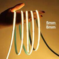 5mm/8mm Ultra Thin DC 12V FOB COB LED Strip Lights High Density Flexible Diode Tape Light tiras de luces led Kitchen Car Decor