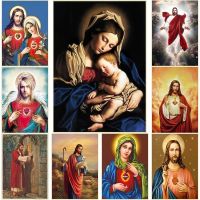 ♕❍ Christian Virgin Mary พระเยซูภาพวาดผ้าใบโปสเตอร์และพิมพ์ศาสนา Wall Art รูปภาพสำหรับห้องนอนห้องนั่งเล่นตกแต่งบ้าน