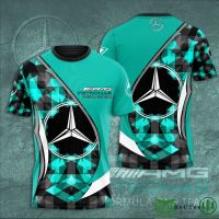 T SHIRT   2023 new design- Mer-cedes AMG Petronas F1 Racing Team 3D T shirt Summer Short Sleeve Casual Men Women T-shirts Clothing