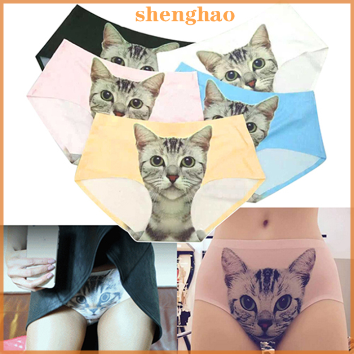 shenghao-กางเกงในเซ็กซี่สำหรับผู้หญิงกางเกงในป้องกันแมวเหมียวดาว