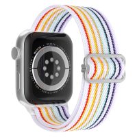 สายผ้าไนลอนยืดหยุ่นสำหรับนาฬิกา Apple อัลตร้าซีรีส์8/7 49มม. 41มม. 45มม. 38/42สร้อยข้อมือโบฮีเมียน IWatch 6 5 4 3 Se สาย40/44มม.