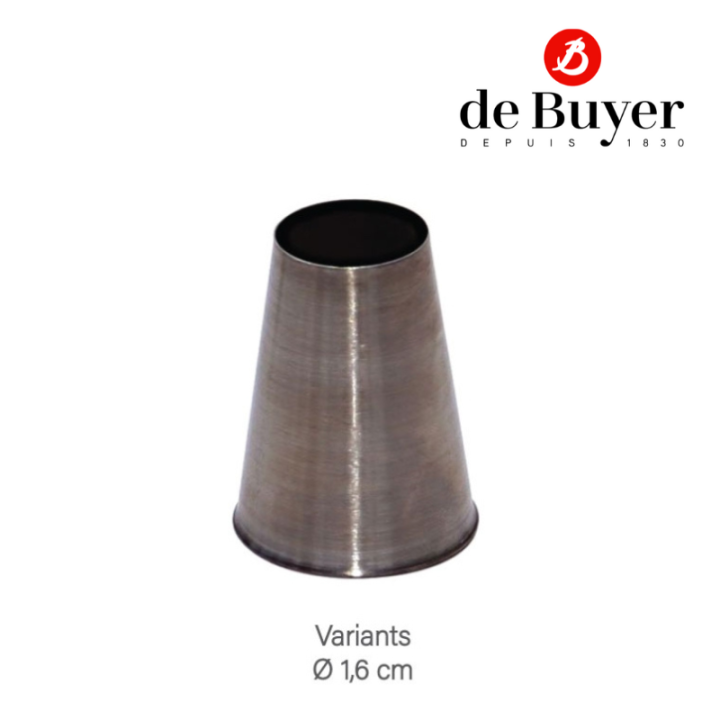 de-buyer-2111-stainless-steel-plain-nozzle-หัวบีบเค้ก