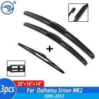 Wiper Front &amp; Rear Wiper Blades Set Kit For Daihatsu Sirion MK2 2005 06 07 08 09 10 11 2012Windshield Windscreen 20"16"14"