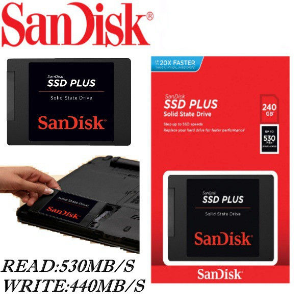 Hd Ssd Sandisk Plus 120gb 530mb/s Sata 3 G27