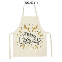 1 Pcs Christmas Letter Holiday Printing Sleeveless Apron ChildrenS Home Men And Women Anti-Fouling Apron Kitchen Bib Pinafore