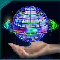 Flying Toys Fly Orb Toy 360° Rotating UFO Toy Built-in RGB LED Glow Boomerang Gyrosphere Magic Ball USB Rechargeable