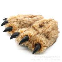 Bear paw slippers Bear paw indoor cotton slippers net red bear paw shoes winter cartoon animal slippers wholesale toys