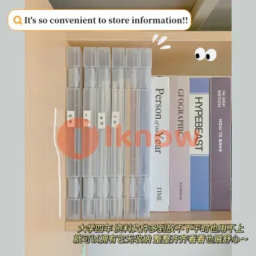 Portable A4 File Box Transparent Plastic Box Office Supplies Holder Document Paper Protector Desk Paper Organizers Case PP Storage Collections