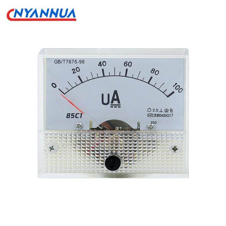 85c1Ua Dc Pointer Ammeter Analog Ammete Microammeter Mechanical