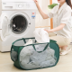ตะกร้าซักผ้าแนวนอนพับผ้าตาข่ายระบายอากาศซักรีดขัดขวางความจุขนาดใหญ่กระเช้าจัดเก็บเครื่องใช้ในบ้าน