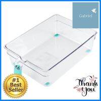 กล่องจัดเก็บในตู้เย็นมีด้ามจับ20x31x8.5cm. KECHFRIDGE STORAGE BOX KECH 24405 20X31X8.5CM CLEAR **คุ้มที่สุดแล้วจ้า**