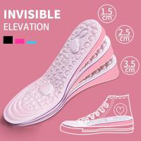 1Pair Height Increased Insoles for Women Shoes Inner Sole Shoe Insert Lift Heel Comfort EVA Heightening Feet Care Insoles