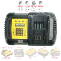 Dawupine DCB118 Li-Ion แบตเตอรี่ชาร์จ4.5A สำหรับ DeWalt 10.8V 12V 14.4V 18V สูงสุด60V DCB101 DCB200 DCB140 DCB200