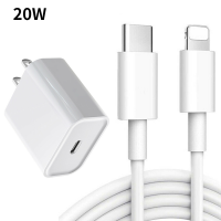 XJ Mall 20W / 18W PD USB-C อะแดปเตอร์ที่ชาร์จเร็วสำหรับ iPhone / iPad (US Plug)