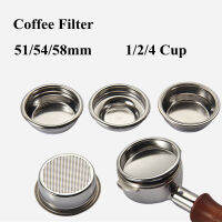 【2023】Stainless Steel Coffee Filter Basket Replacement Filters 124 Cup And Blind Bowl Portafilter 515458mm Coffeeware Kitchen Tool