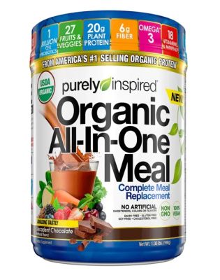 Purely Inspired Organic All-in-One Meal Replacement (Chocolate, 1.3 Lbs) Plant Based Protein Powder for Women &amp; Men Organic Protein Powder Protein Shake Powder โปรตีนจากพืช วีแกน เวย์