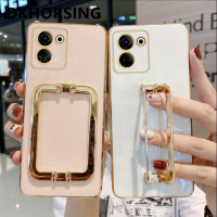 เคสโทรศัพท์มือถือซิลิโคนป้องกันโทรศัพท์ TECNO Camon 20 /Camon 20 Pro 4G 5G / Camon 20 Premier 5G ปลอกอ่อนป้องกันอย่างหรูหรา Tecno Camon20 Pro 2023พร้อมฝาปิดมีที่ยึดหัวเข็มขัดเหล็กสี่เหลี่ยม