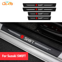 GTIOATO สำหรับ Suzuki Swift 4ชิ้น กันรอยประตูรถยนต์ คาร์บอนไฟเบอร์ แผ่นกันรอยประตูรถยน สติ๊กเกอร์ติดรถ