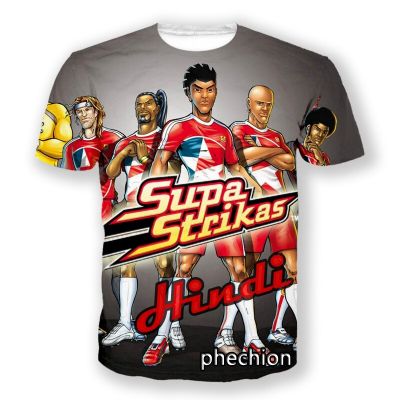 Phechion ใหม่แฟชั่นผู้ชาย/ผู้หญิง Supa Strikas 3D พิมพ์เสื้อแขนสั้นลำลอง T เสื้อกีฬา Hip Hop ฤดูร้อน L184