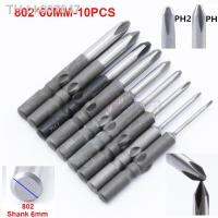 ❃✓♙  9Pcs/lot 801 5mm 802 6mm PH0 PH1 PH2 Round Shank Phillips Cross Electric Screwdriver Bits Set Repair Tools