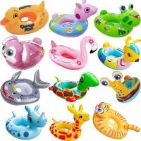 Upset children water inflatable toy baby animals swim ring private alar cartoon baby sit around mount