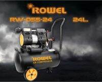 ROWEL ปั๊มลมโรตารี่ รุ่น RW-055-24 550วัตต์ ขนาดถัง 24 ลิตร( สินค้ารุ่นไร้น้ำมัน ) ปั๊มลมออยฟรี ปั้มลม